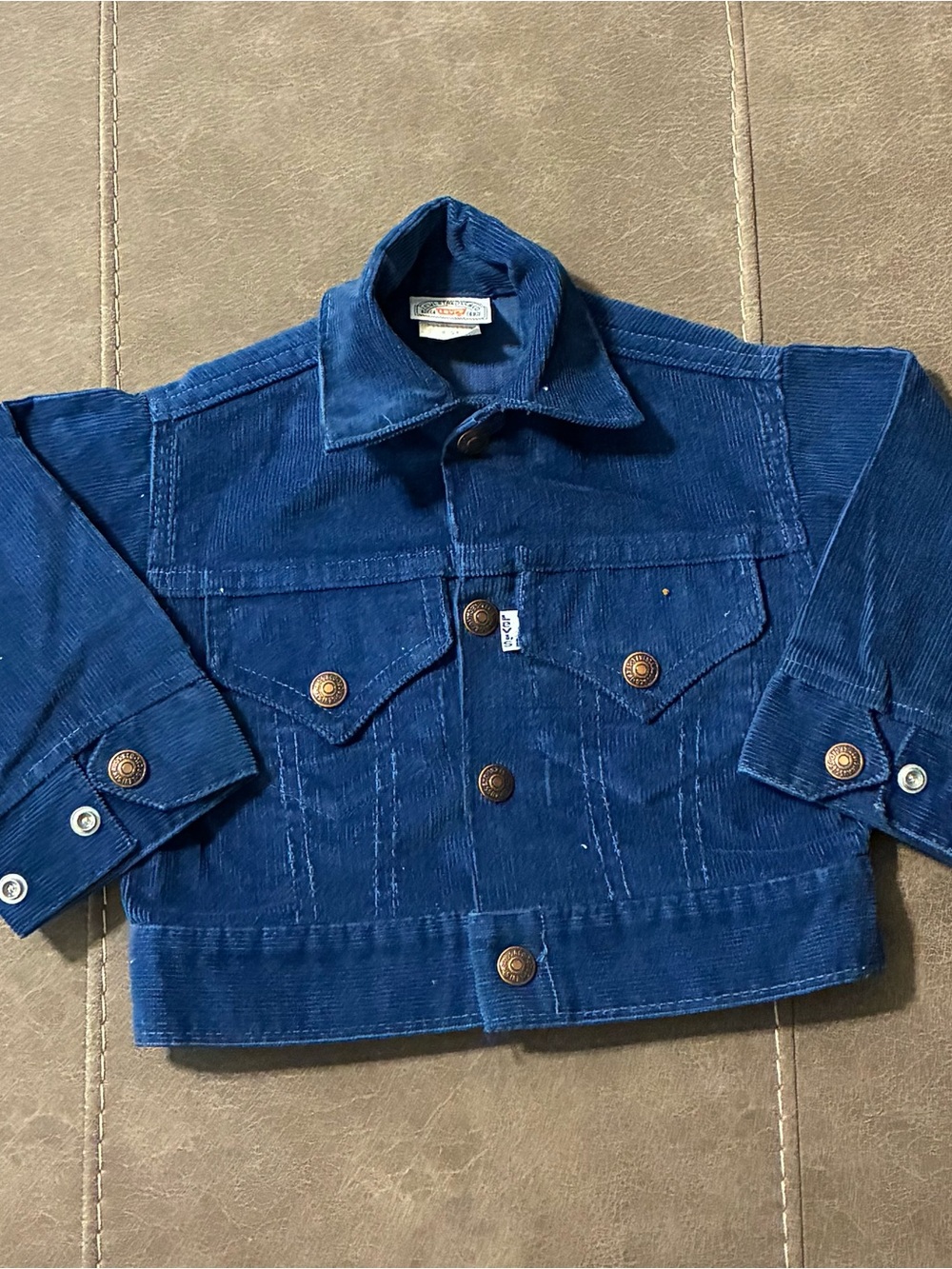 Vintage Levis White Tab Blue Corduroy Jacket 80s Button Up 2T